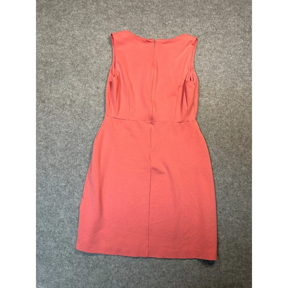 White House‎ Black Market V-Neck Sleeveless Dress 8 Coral Ponte Knit